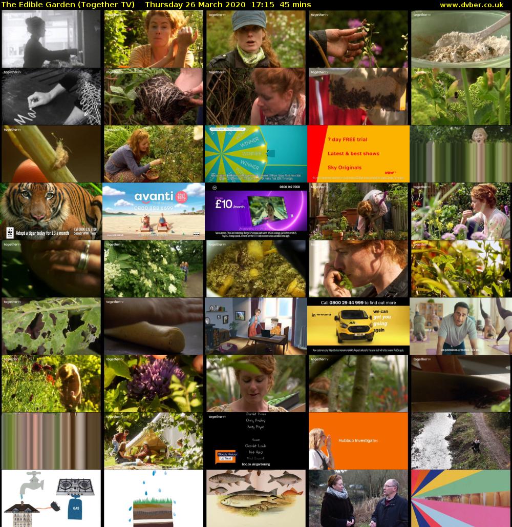 The Edible Garden (Together TV) Thursday 26 March 2020 17:15 - 18:00