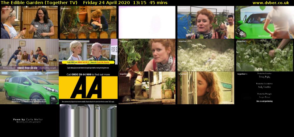 The Edible Garden (Together TV) Friday 24 April 2020 13:15 - 14:00