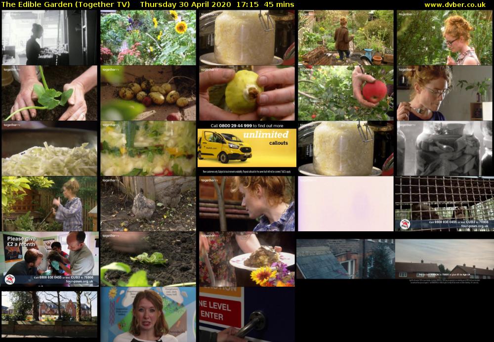 The Edible Garden (Together TV) Thursday 30 April 2020 17:15 - 18:00