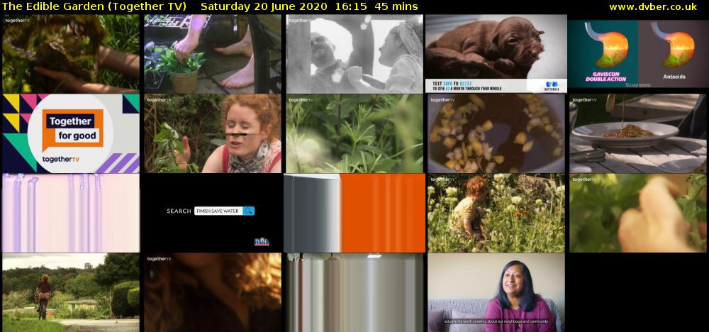 The Edible Garden (Together TV) Saturday 20 June 2020 16:15 - 17:00