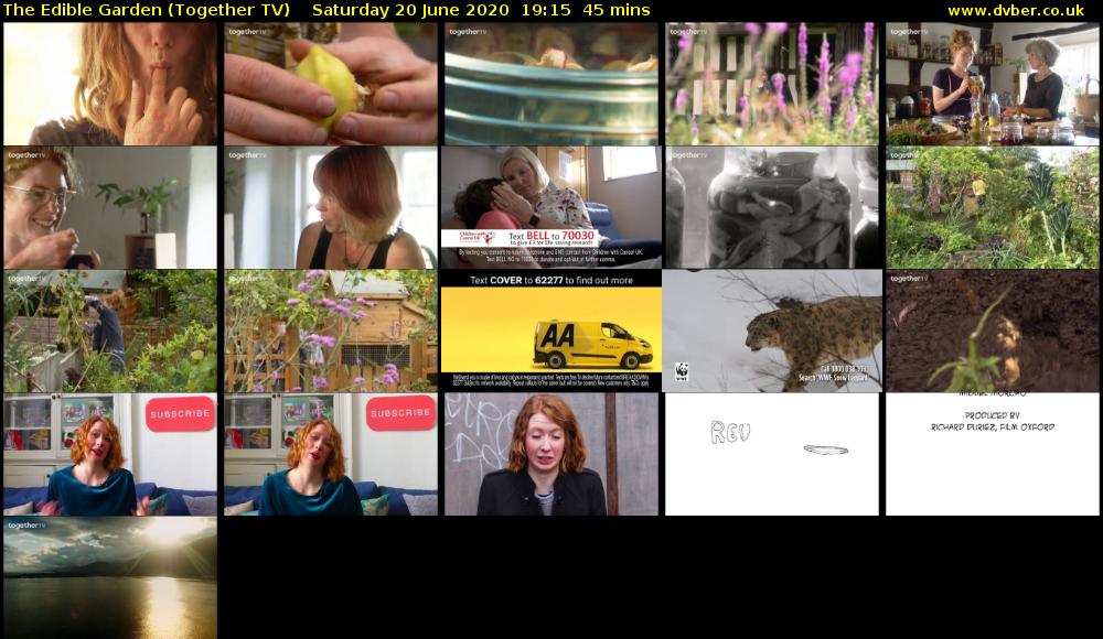 The Edible Garden (Together TV) Saturday 20 June 2020 19:15 - 20:00