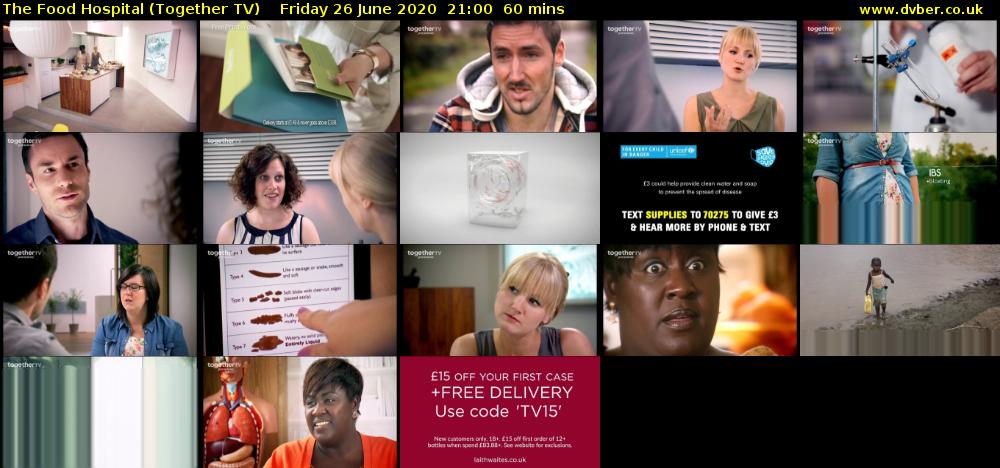 The Food Hospital (Together TV) Friday 26 June 2020 21:00 - 22:00