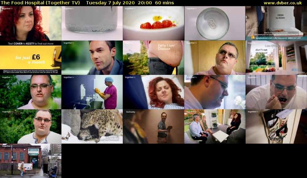 The Food Hospital (Together TV) Tuesday 7 July 2020 20:00 - 21:00