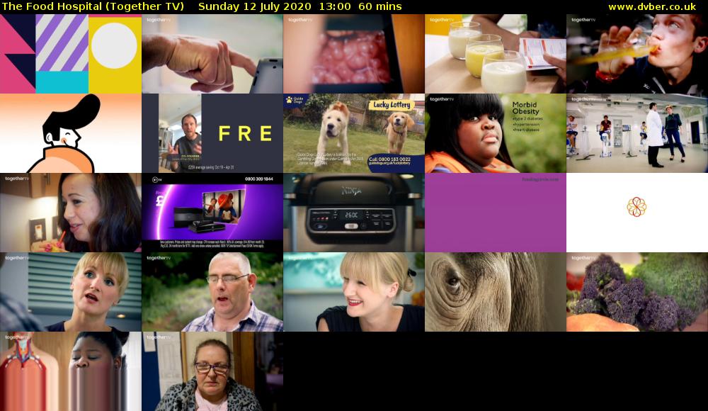 The Food Hospital (Together TV) Sunday 12 July 2020 13:00 - 14:00