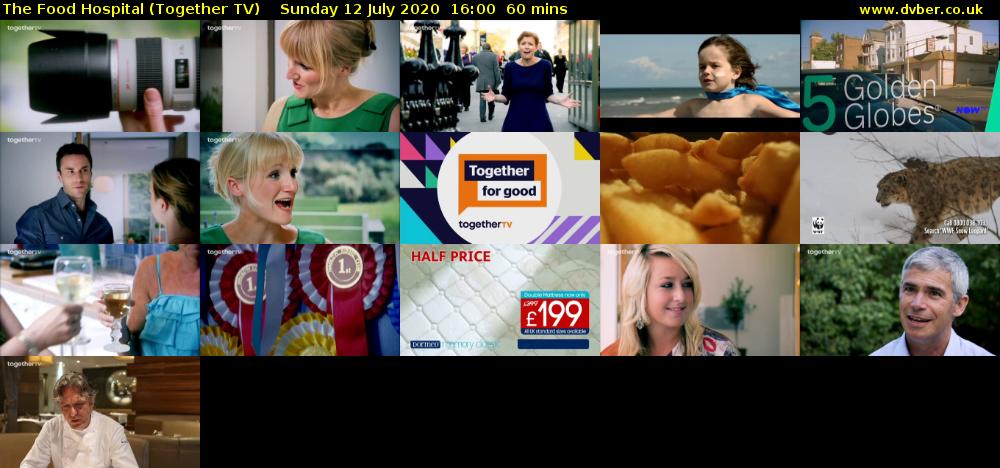The Food Hospital (Together TV) Sunday 12 July 2020 16:00 - 17:00