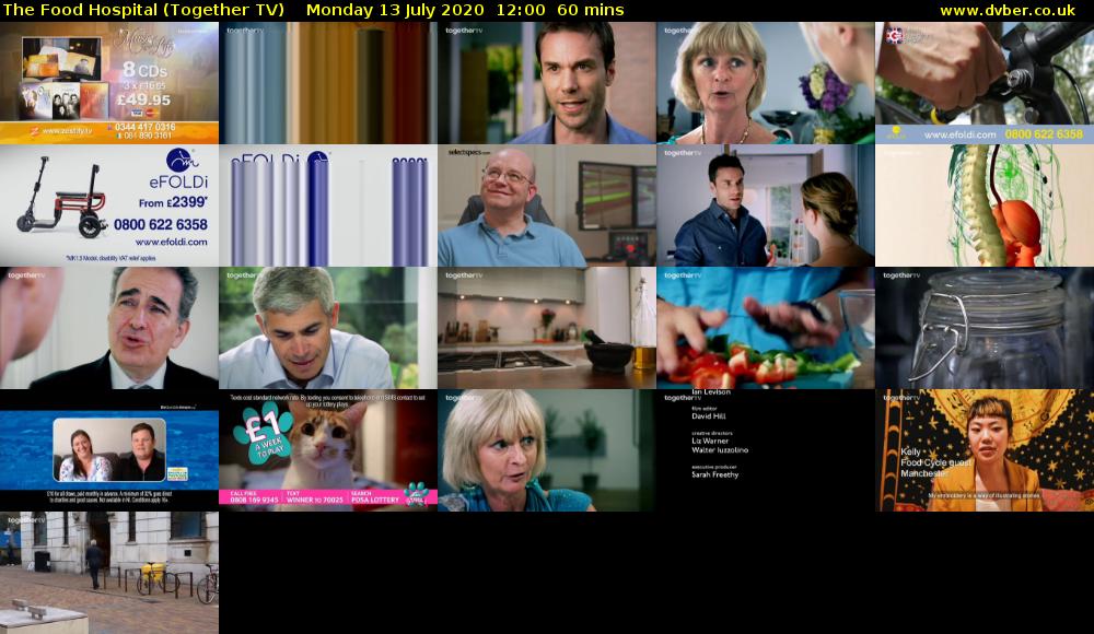 The Food Hospital (Together TV) Monday 13 July 2020 12:00 - 13:00