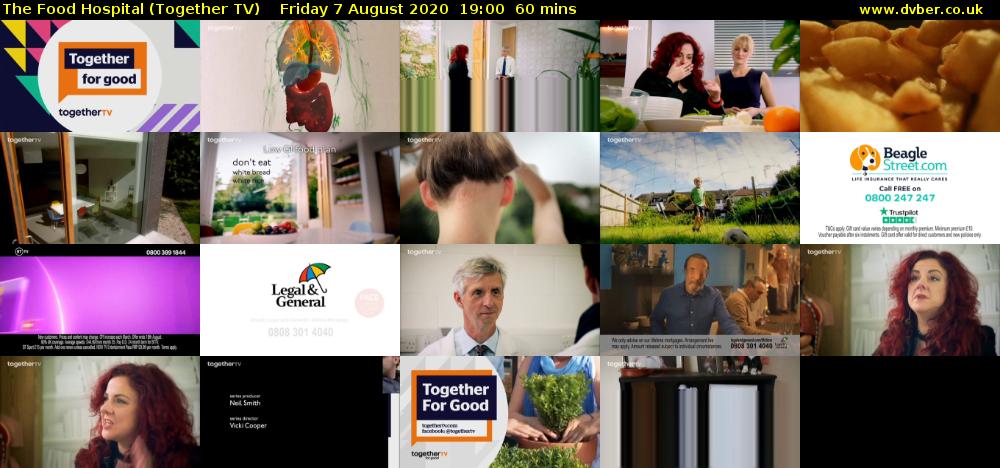 The Food Hospital (Together TV) Friday 7 August 2020 19:00 - 20:00
