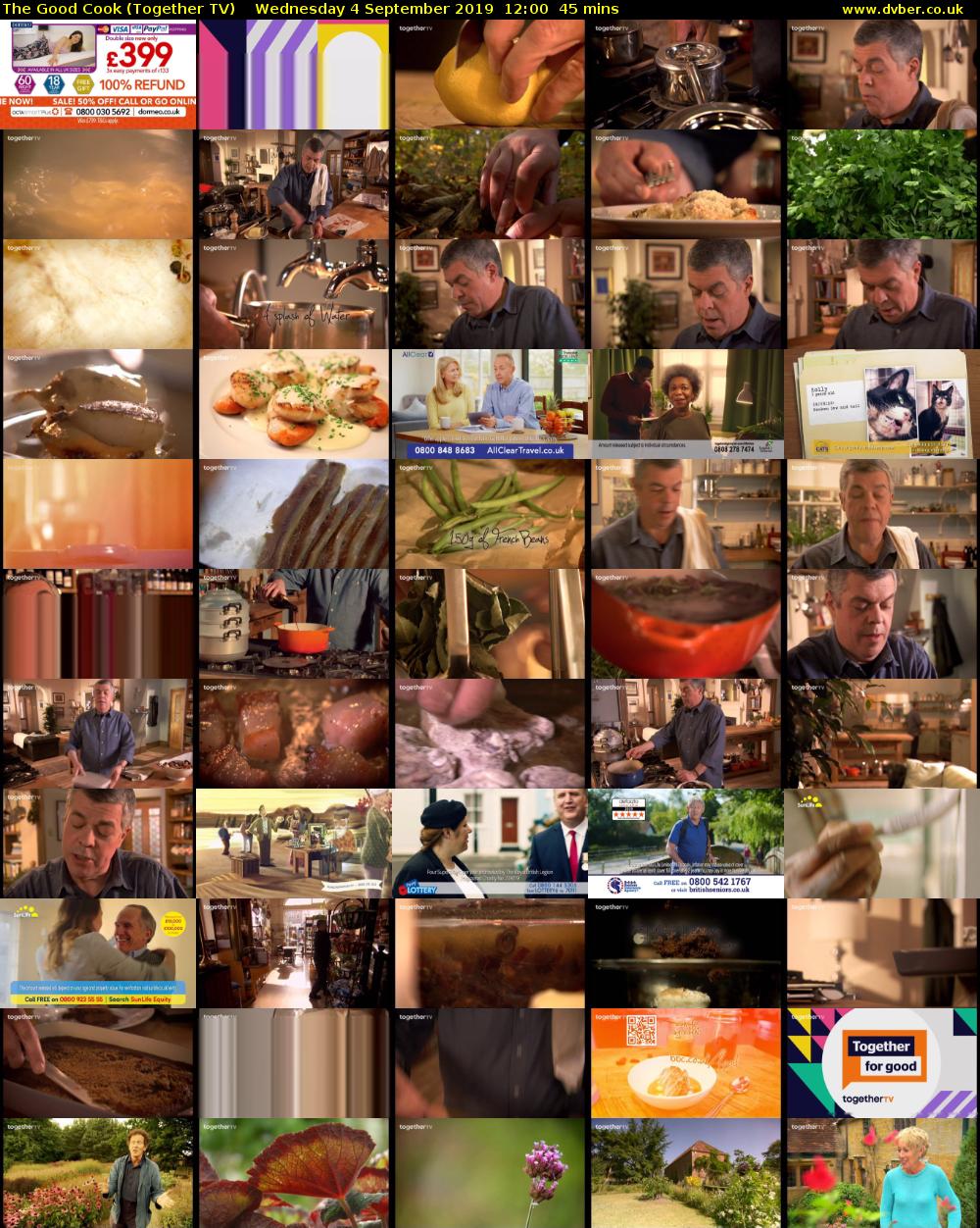 The Good Cook (Together TV) Wednesday 4 September 2019 12:00 - 12:45
