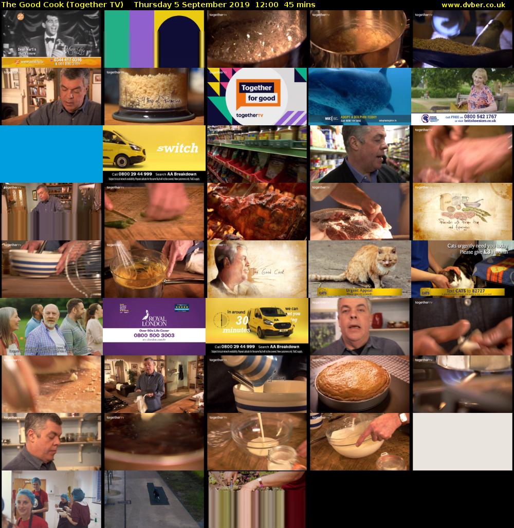 The Good Cook (Together TV) Thursday 5 September 2019 12:00 - 12:45