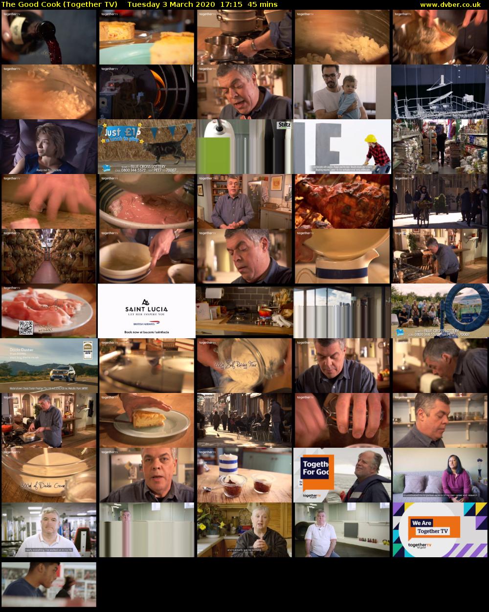 The Good Cook (Together TV) Tuesday 3 March 2020 17:15 - 18:00