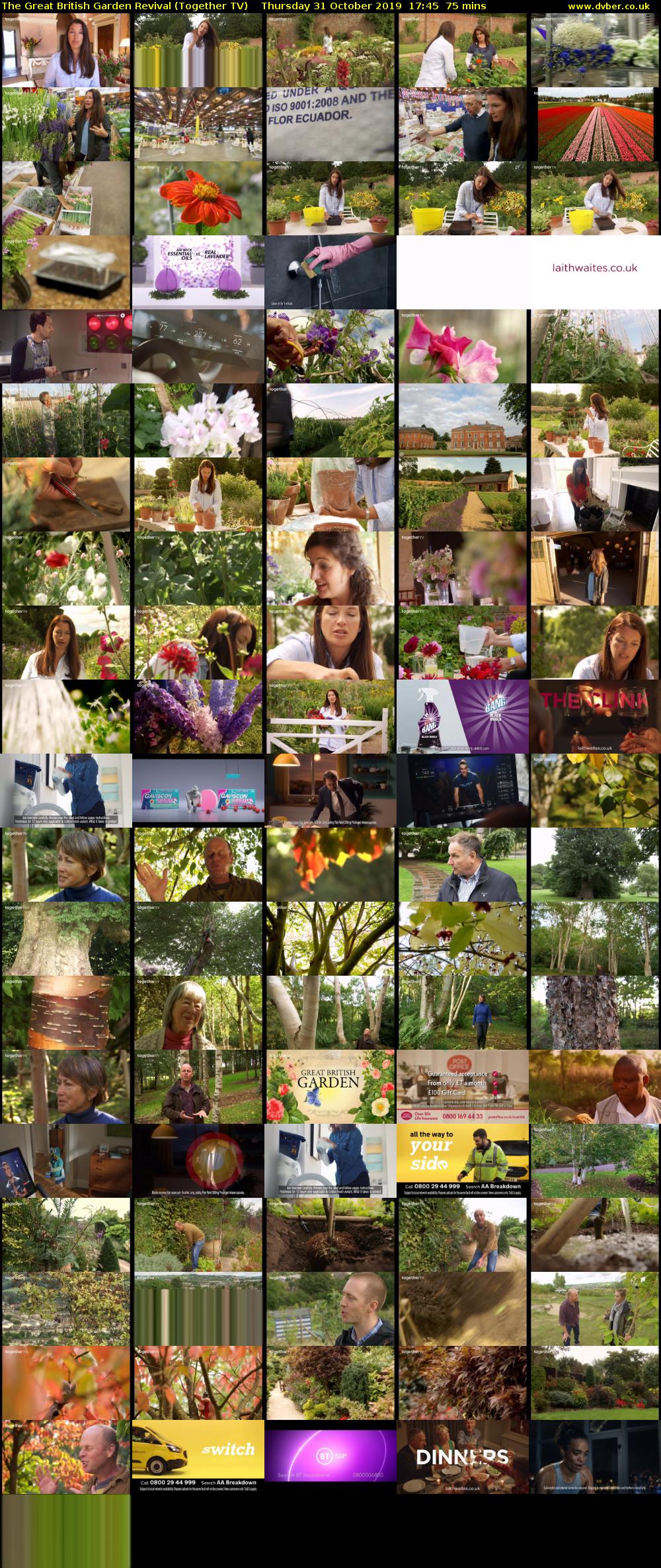 The Great British Garden Revival (Together TV) Thursday 31 October 2019 17:45 - 19:00