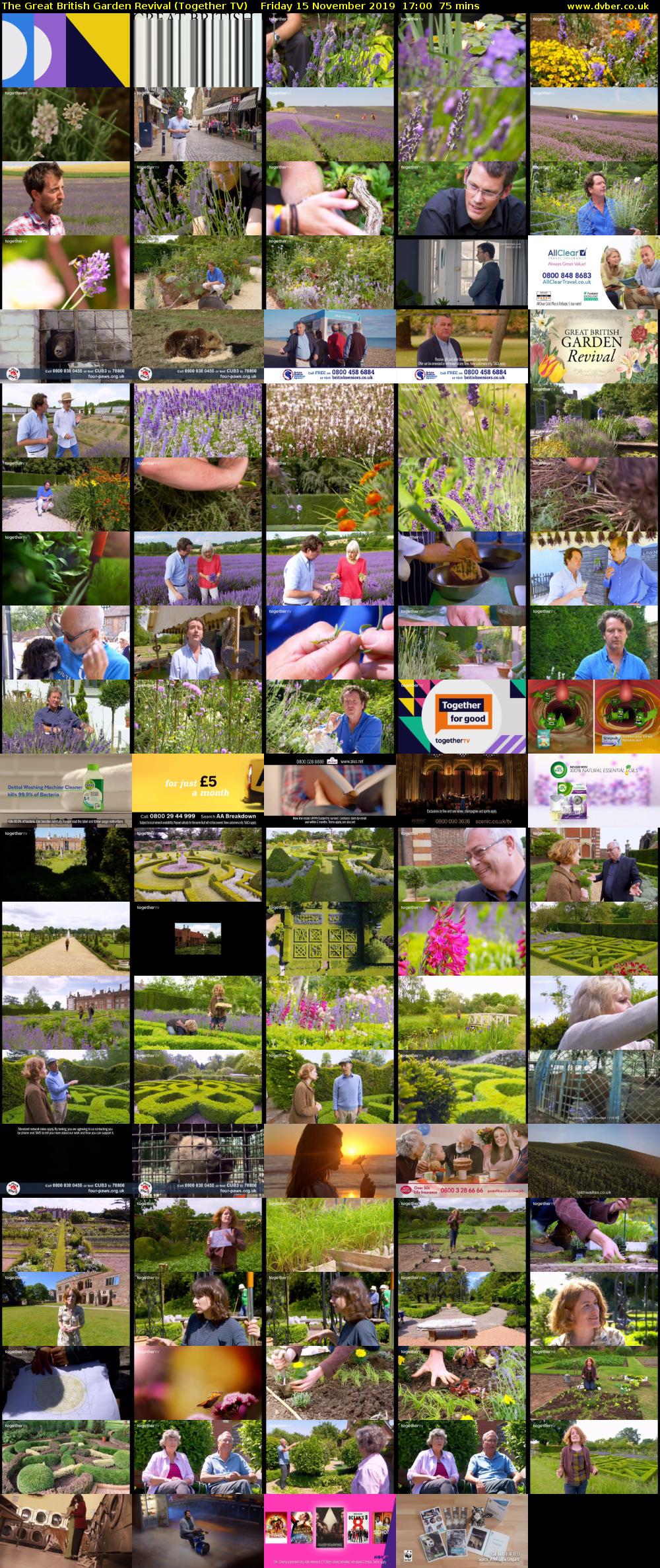 The Great British Garden Revival (Together TV) Friday 15 November 2019 17:00 - 18:15