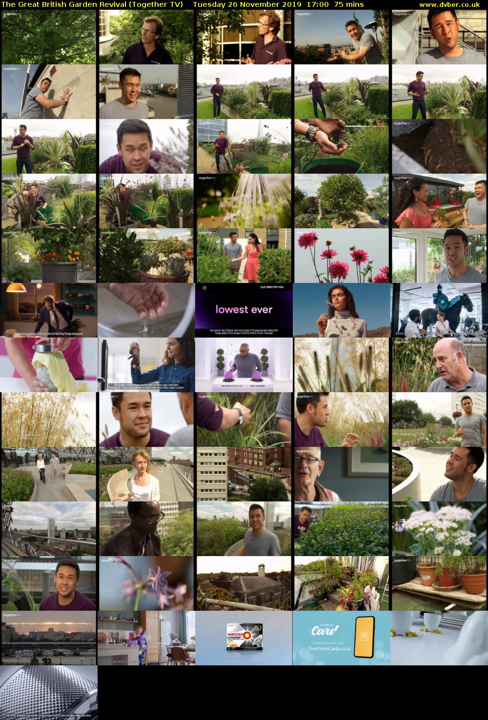 The Great British Garden Revival (Together TV) Tuesday 26 November 2019 17:00 - 18:15