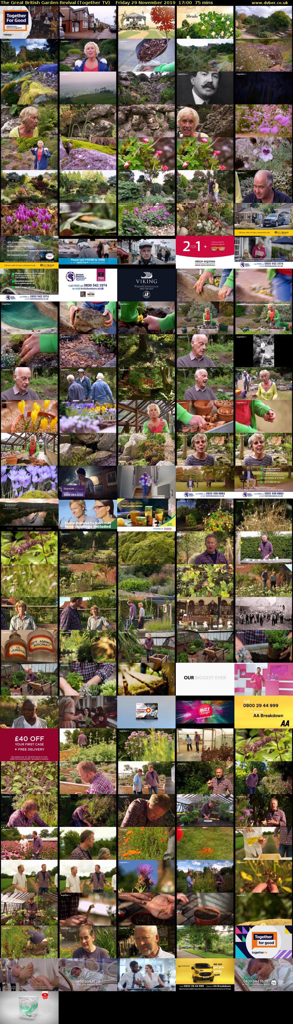 The Great British Garden Revival (Together TV) Friday 29 November 2019 17:00 - 18:15