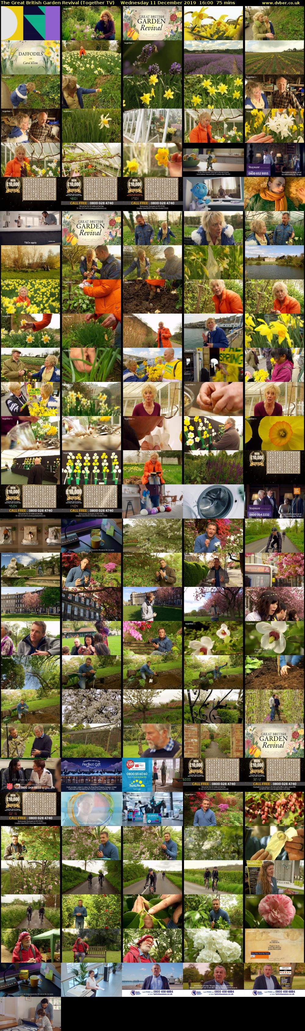 The Great British Garden Revival (Together TV) Wednesday 11 December 2019 16:00 - 17:15