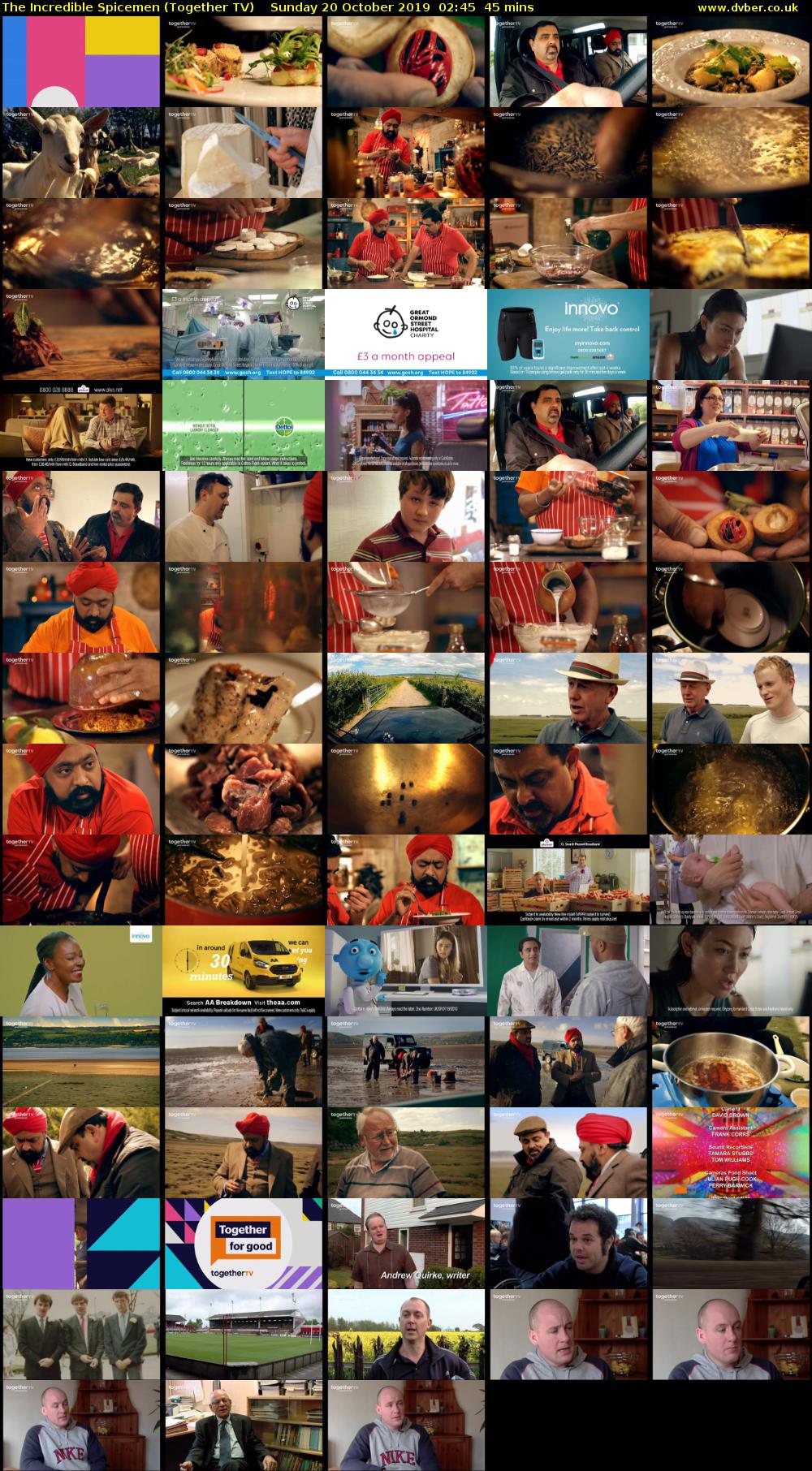 The Incredible Spicemen (Together TV) Sunday 20 October 2019 02:45 - 03:30