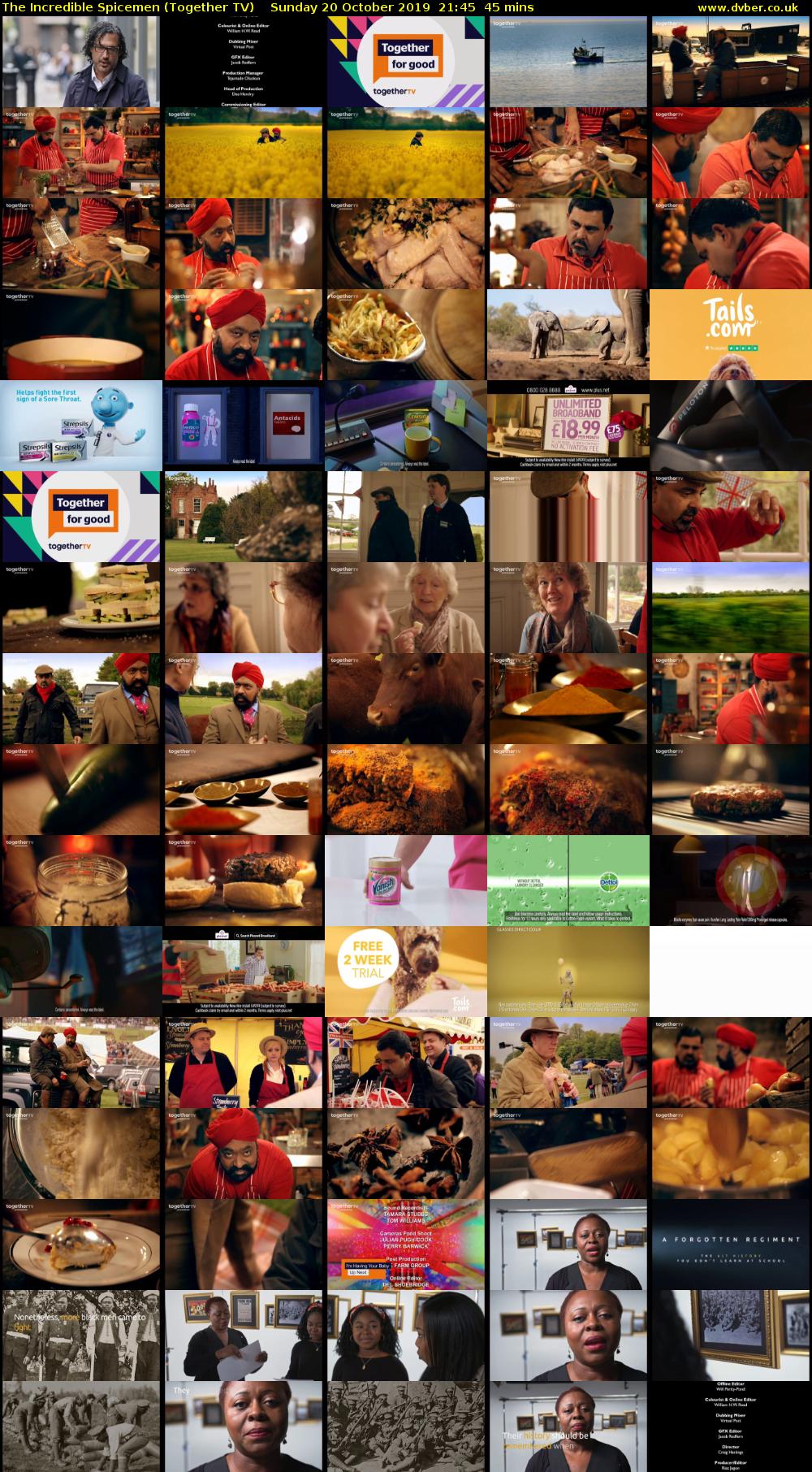 The Incredible Spicemen (Together TV) Sunday 20 October 2019 21:45 - 22:30