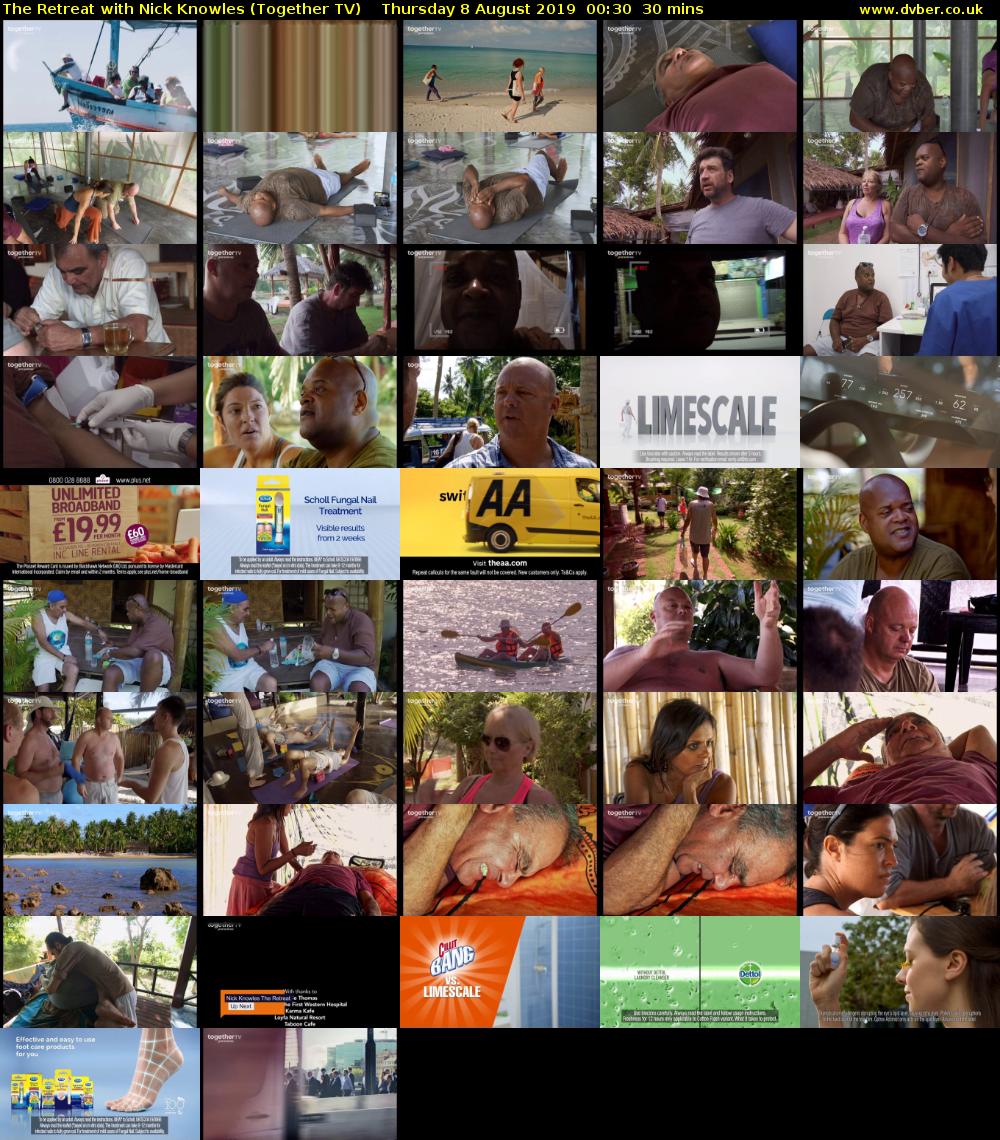 The Retreat with Nick Knowles (Together TV) Thursday 8 August 2019 00:30 - 01:00