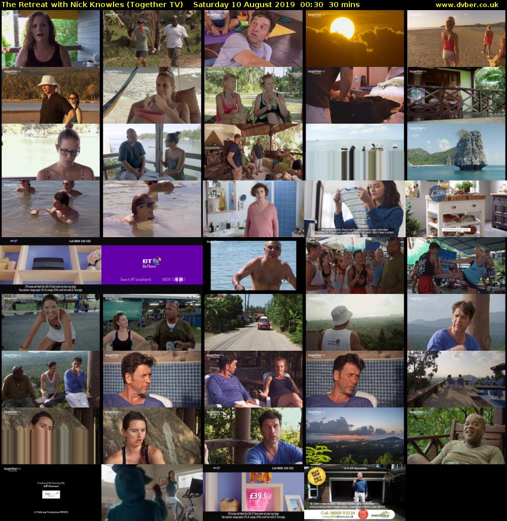 The Retreat with Nick Knowles (Together TV) Saturday 10 August 2019 00:30 - 01:00