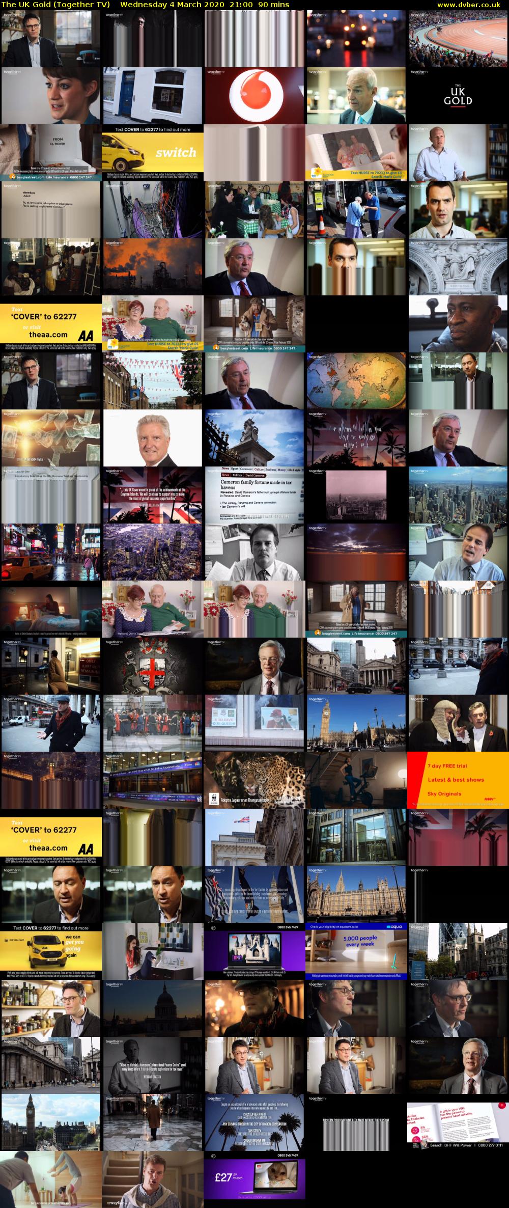The UK Gold (Together TV) Wednesday 4 March 2020 21:00 - 22:30