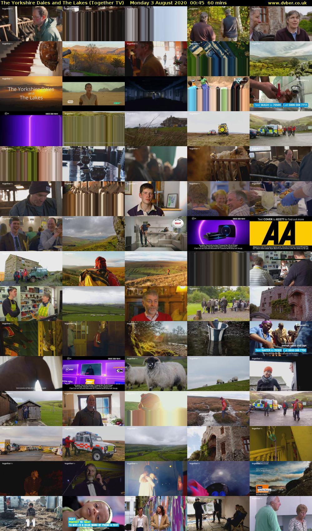 The Yorkshire Dales and The Lakes (Together TV) Monday 3 August 2020 00:45 - 01:45