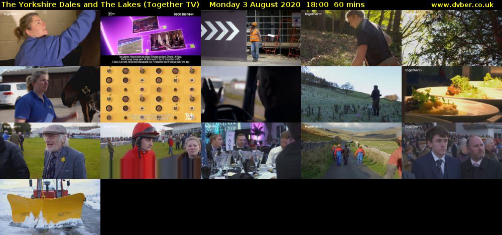 The Yorkshire Dales and The Lakes (Together TV) Monday 3 August 2020 18:00 - 19:00