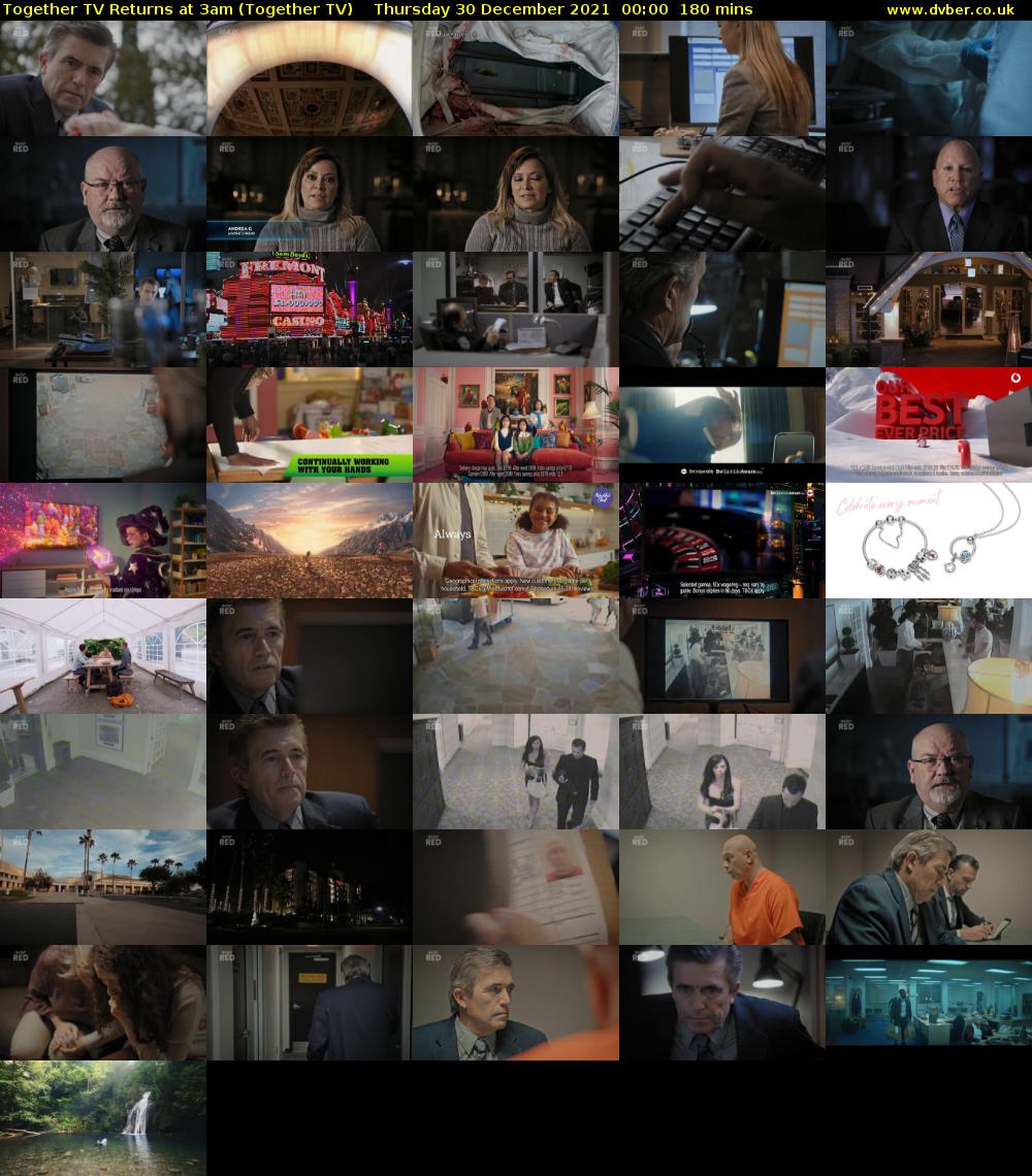 Together TV Returns at 3am (Together TV) Thursday 30 December 2021 00:00 - 03:00