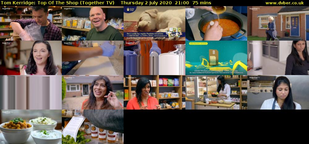 Tom Kerridge: Top Of The Shop (Together TV) Thursday 2 July 2020 21:00 - 22:15