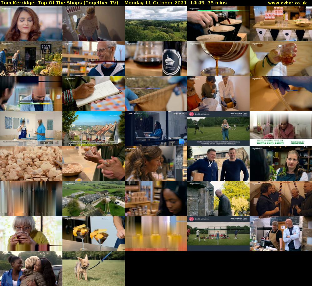 Tom Kerridge: Top Of The Shops (Together TV) Monday 11 October 2021 14:45 - 16:00