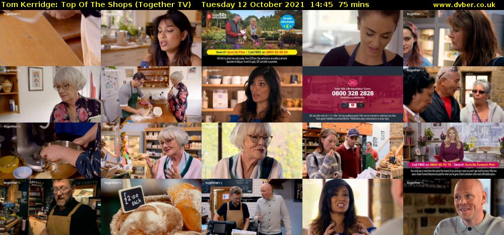 Tom Kerridge: Top Of The Shops (Together TV) Tuesday 12 October 2021 14:45 - 16:00