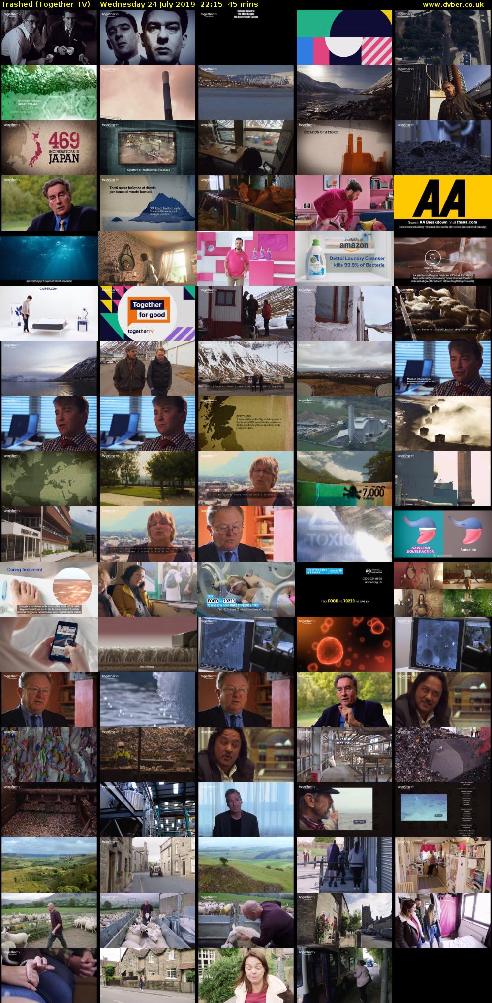 Trashed (Together TV) Wednesday 24 July 2019 22:15 - 23:00