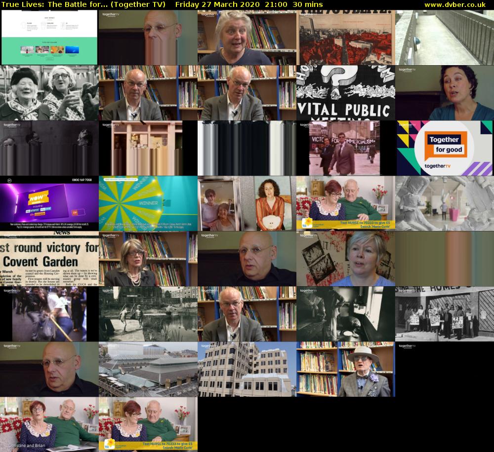 True Lives: The Battle for... (Together TV) Friday 27 March 2020 21:00 - 21:30