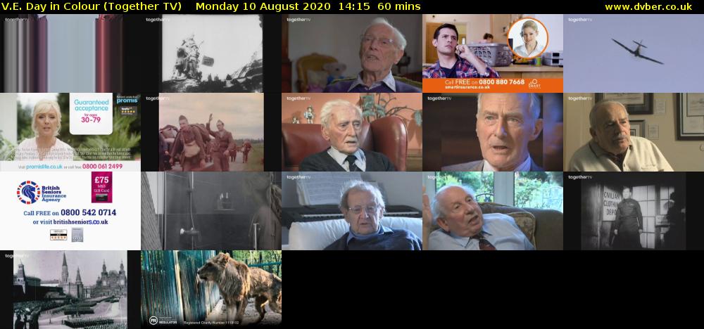 V.E. Day in Colour (Together TV) Monday 10 August 2020 14:15 - 15:15