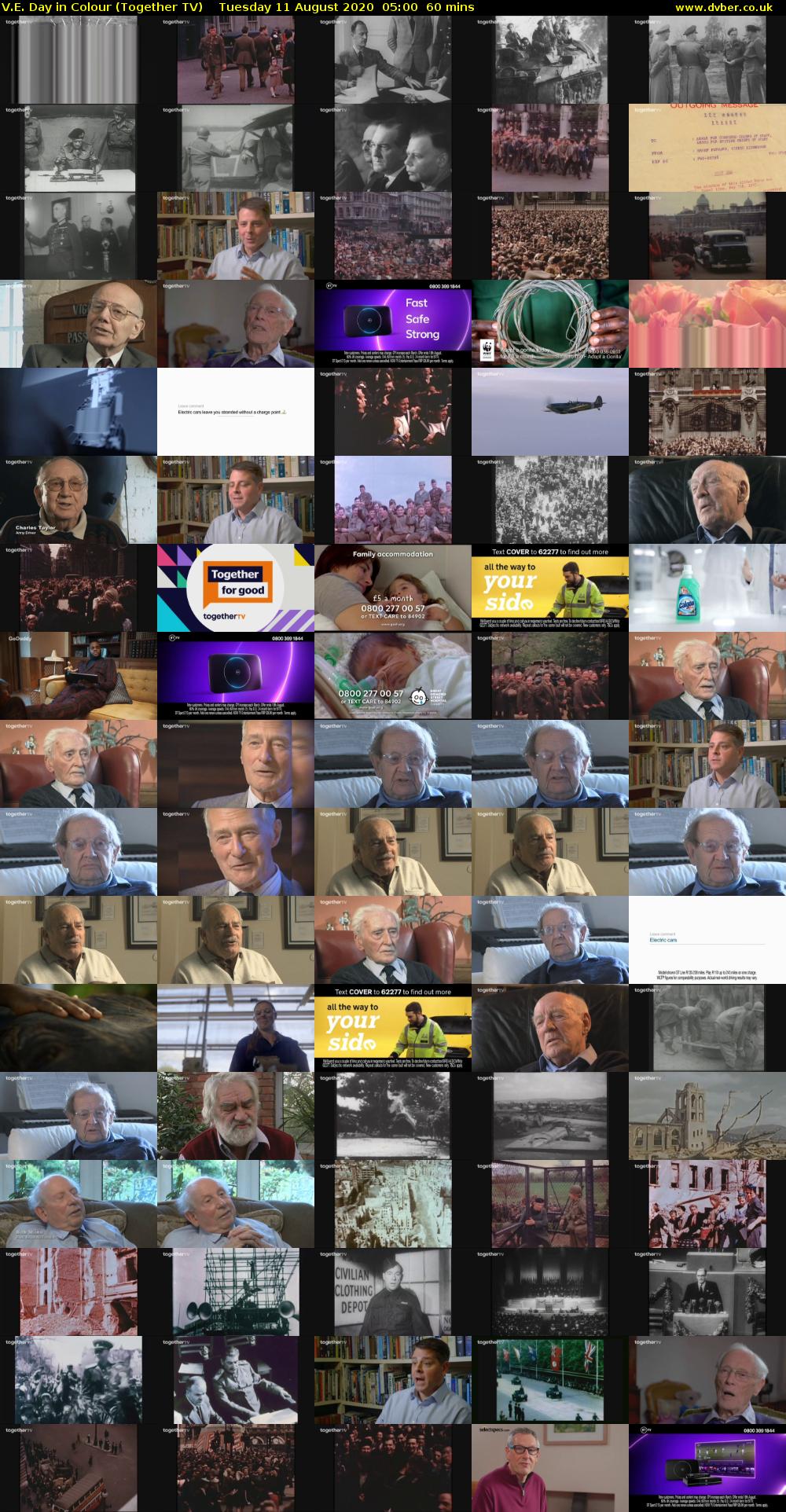 V.E. Day in Colour (Together TV) Tuesday 11 August 2020 05:00 - 06:00