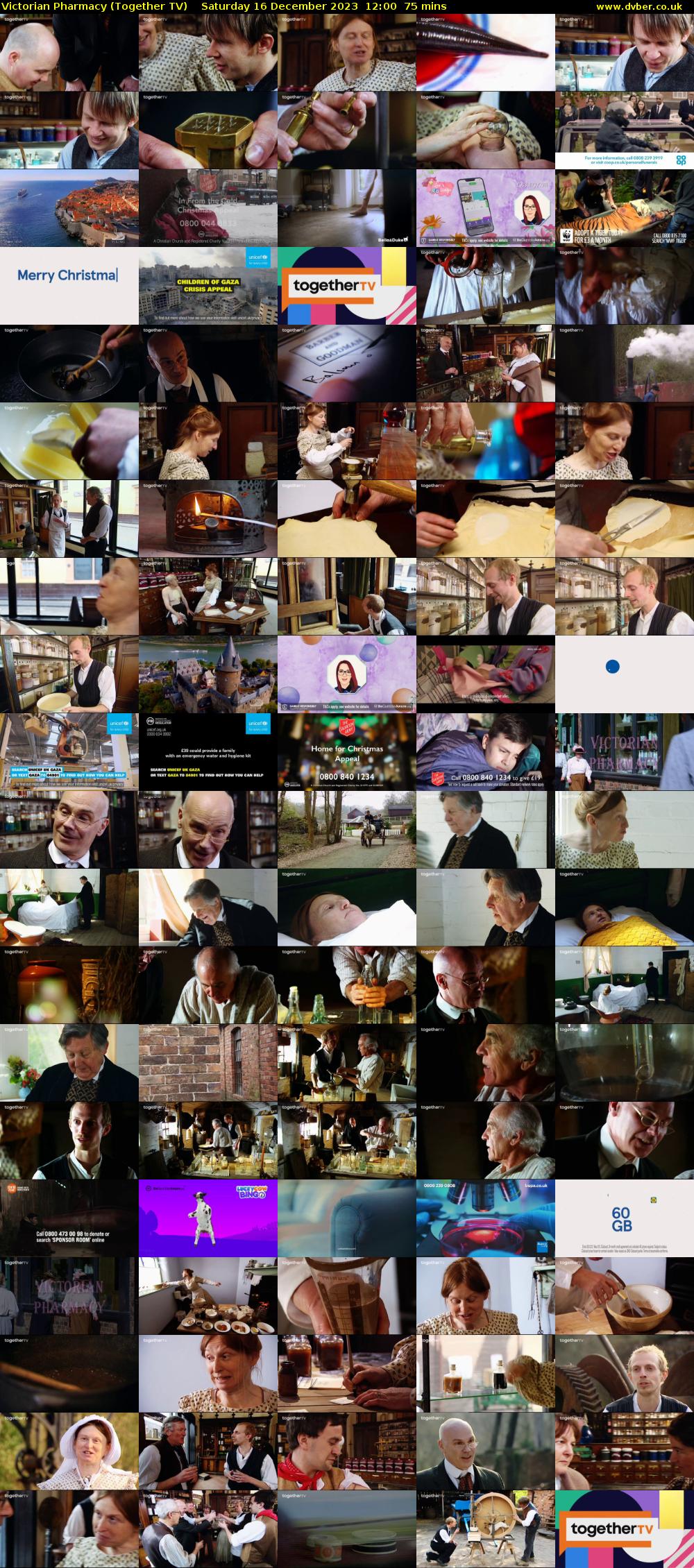 Victorian Pharmacy (Together TV) Saturday 16 December 2023 12:00 - 13:15