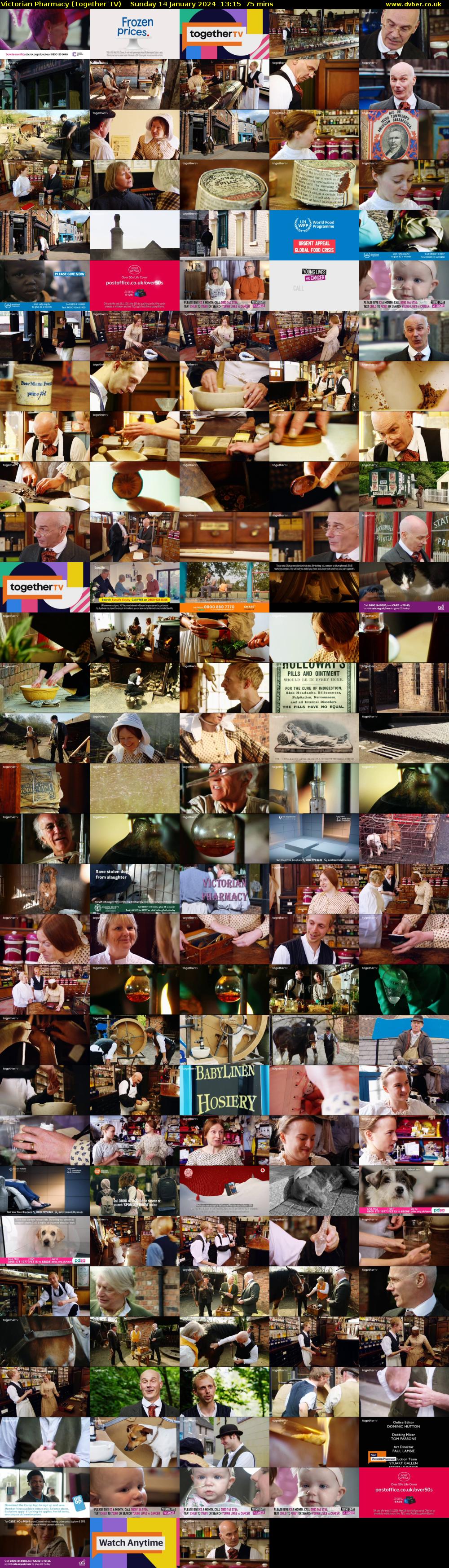 Victorian Pharmacy (Together TV) Sunday 14 January 2024 13:15 - 14:30