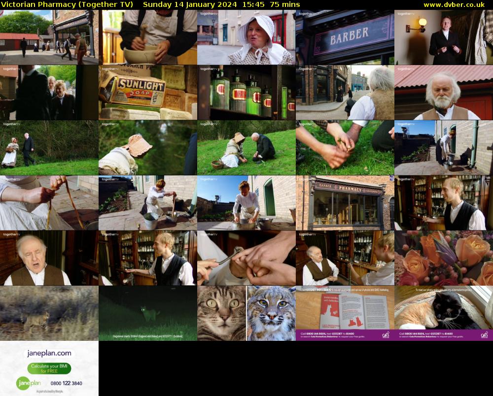 Victorian Pharmacy (Together TV) Sunday 14 January 2024 15:45 - 17:00