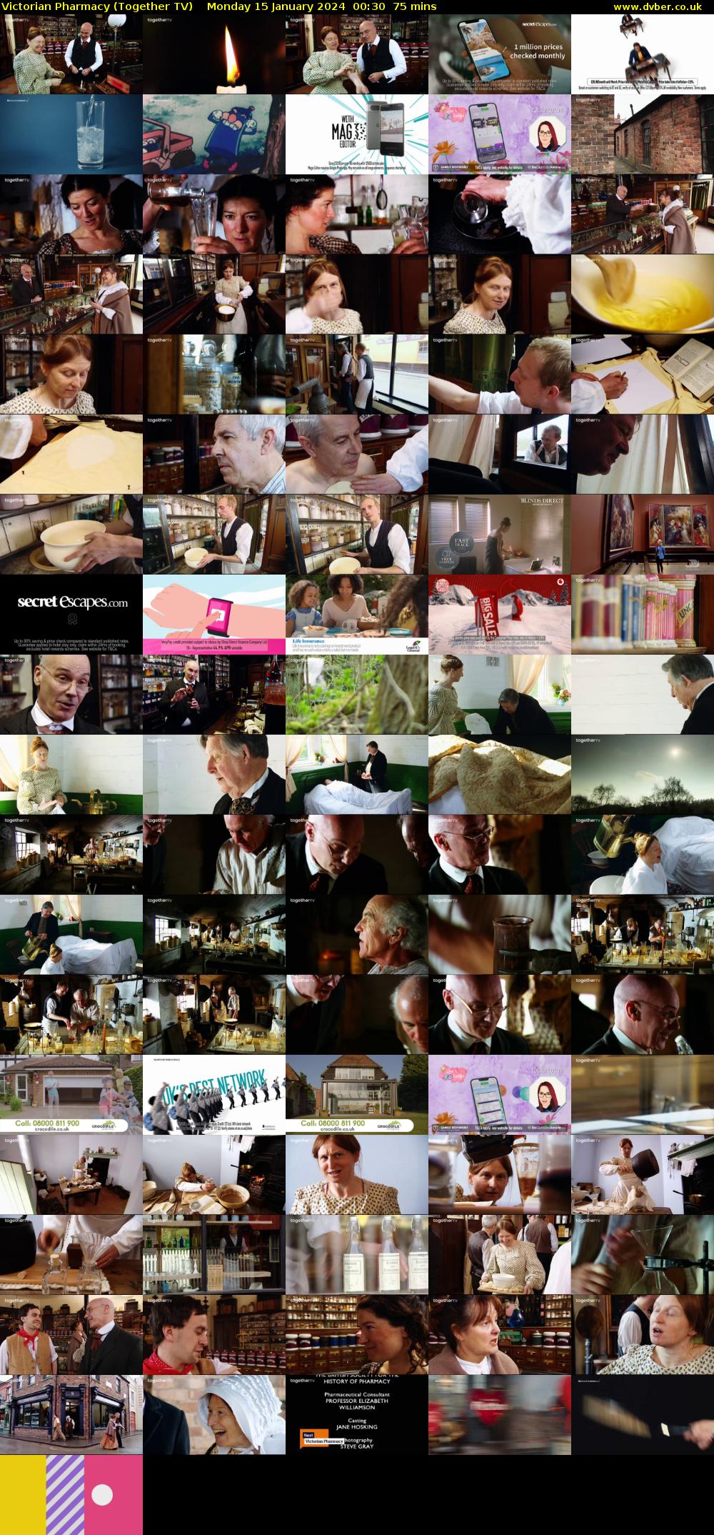 Victorian Pharmacy (Together TV) Monday 15 January 2024 00:30 - 01:45