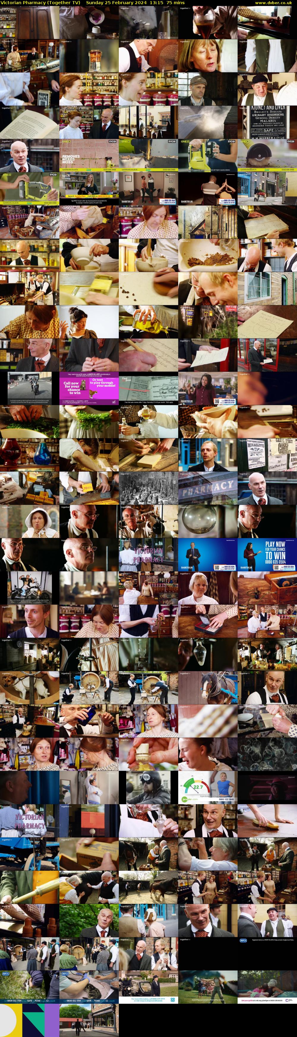 Victorian Pharmacy (Together TV) Sunday 25 February 2024 13:15 - 14:30