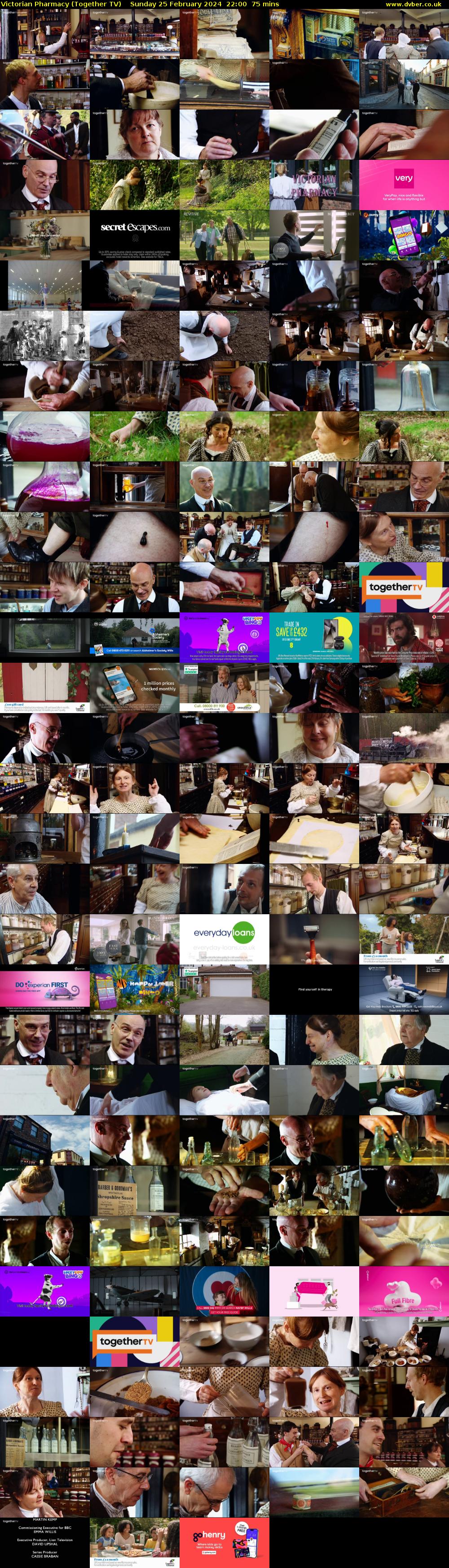 Victorian Pharmacy (Together TV) Sunday 25 February 2024 22:00 - 23:15