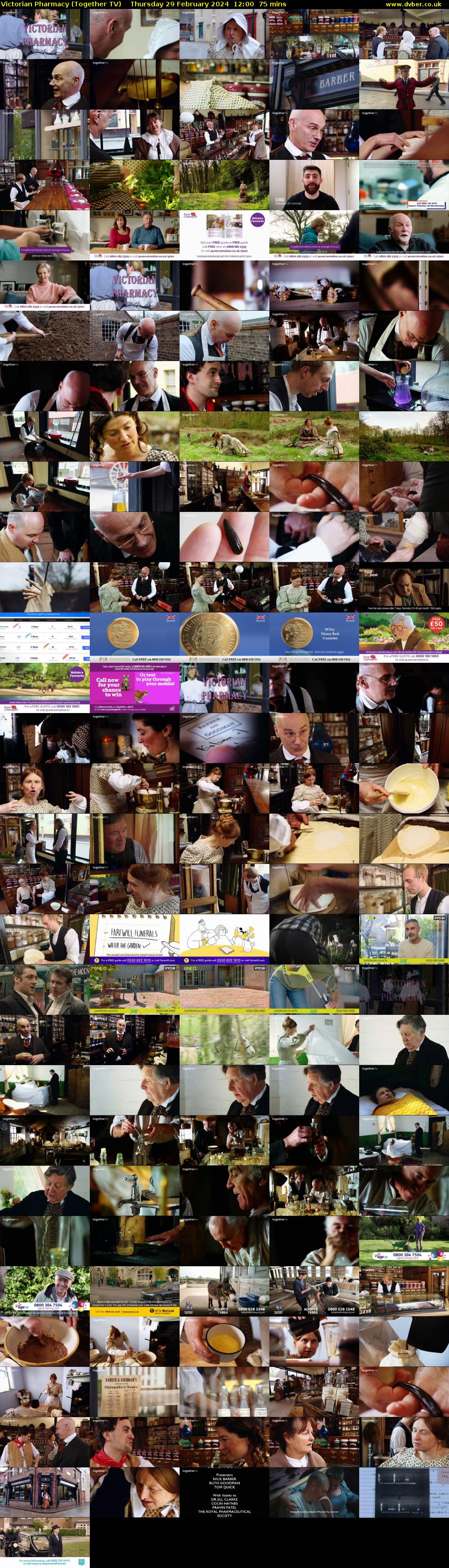 Victorian Pharmacy (Together TV) Thursday 29 February 2024 12:00 - 13:15