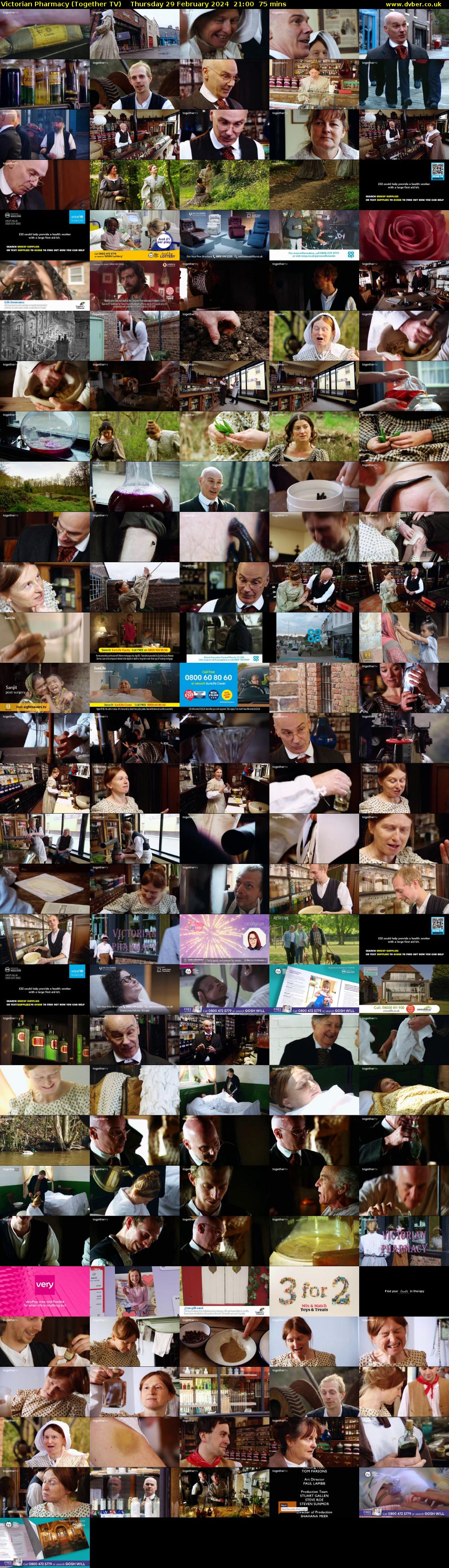 Victorian Pharmacy (Together TV) Thursday 29 February 2024 21:00 - 22:15