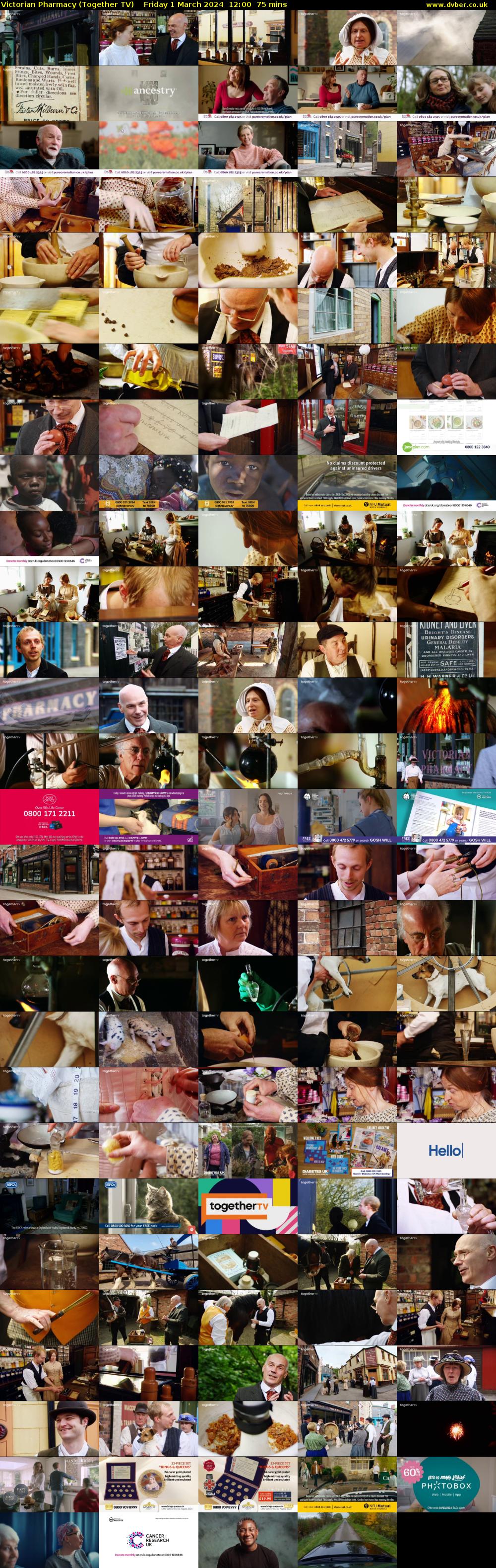 Victorian Pharmacy (Together TV) Friday 1 March 2024 12:00 - 13:15