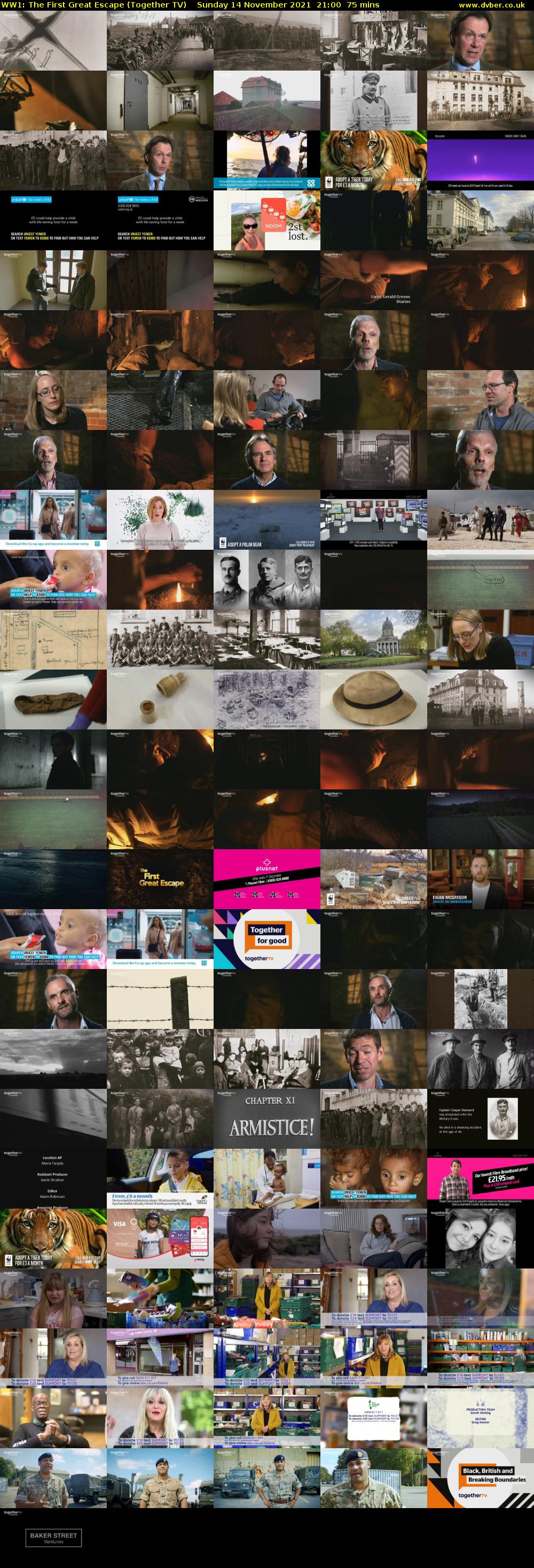 WW1: The First Great Escape (Together TV) Sunday 14 November 2021 21:00 - 22:15
