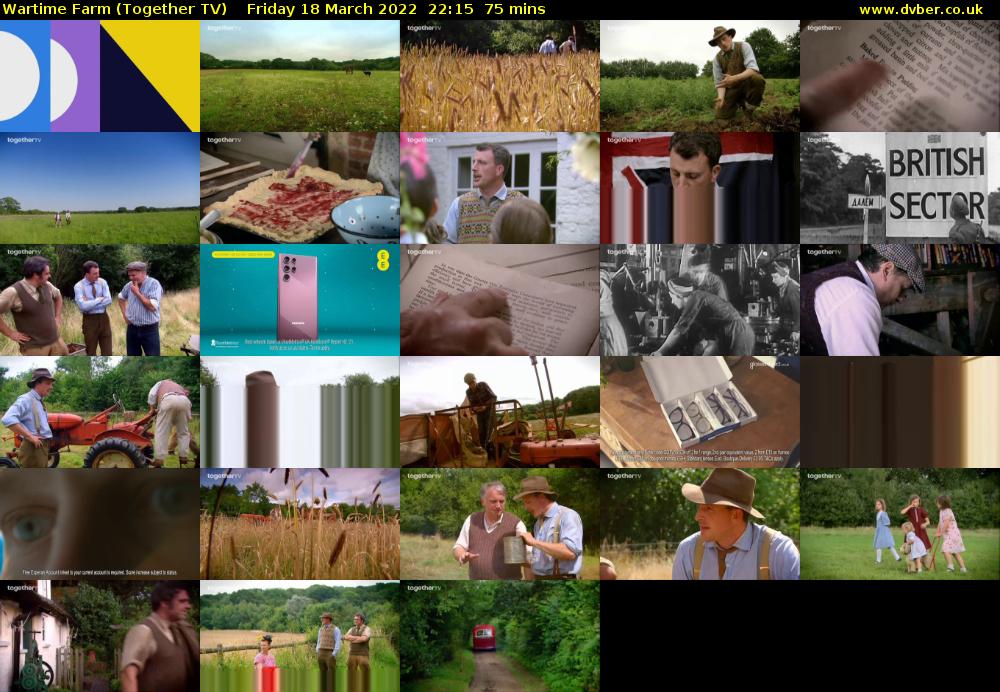 Wartime Farm (Together TV) Friday 18 March 2022 22:15 - 23:30