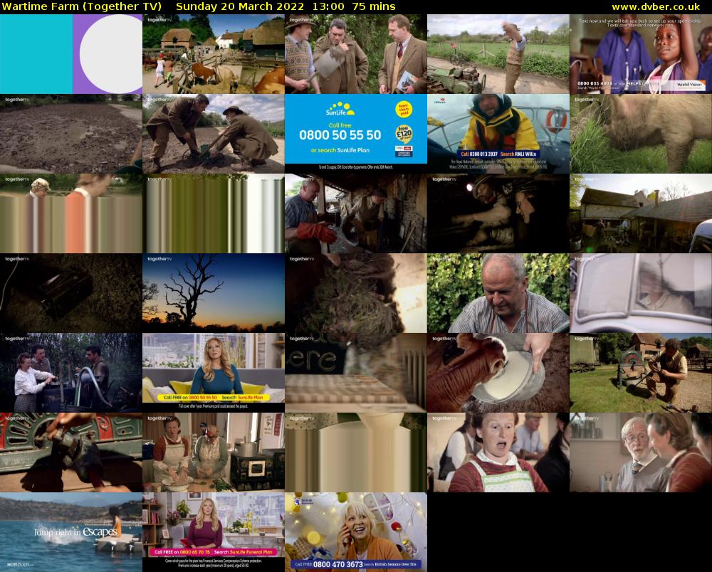 Wartime Farm (Together TV) Sunday 20 March 2022 13:00 - 14:15