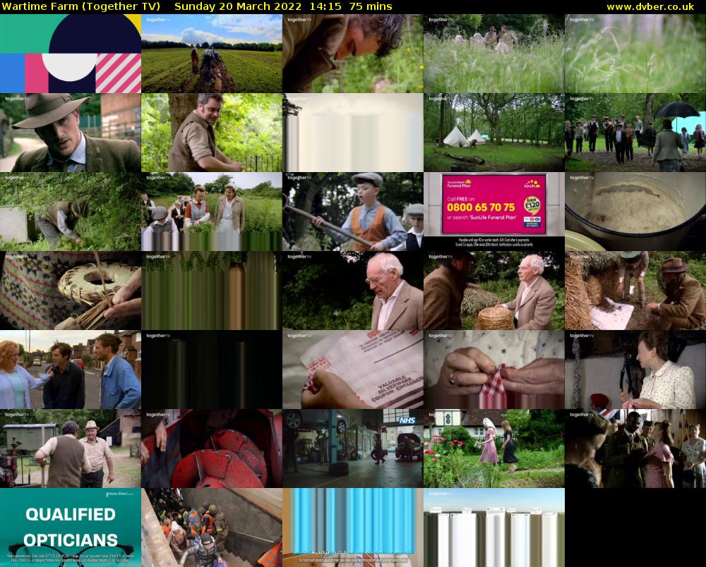 Wartime Farm (Together TV) Sunday 20 March 2022 14:15 - 15:30