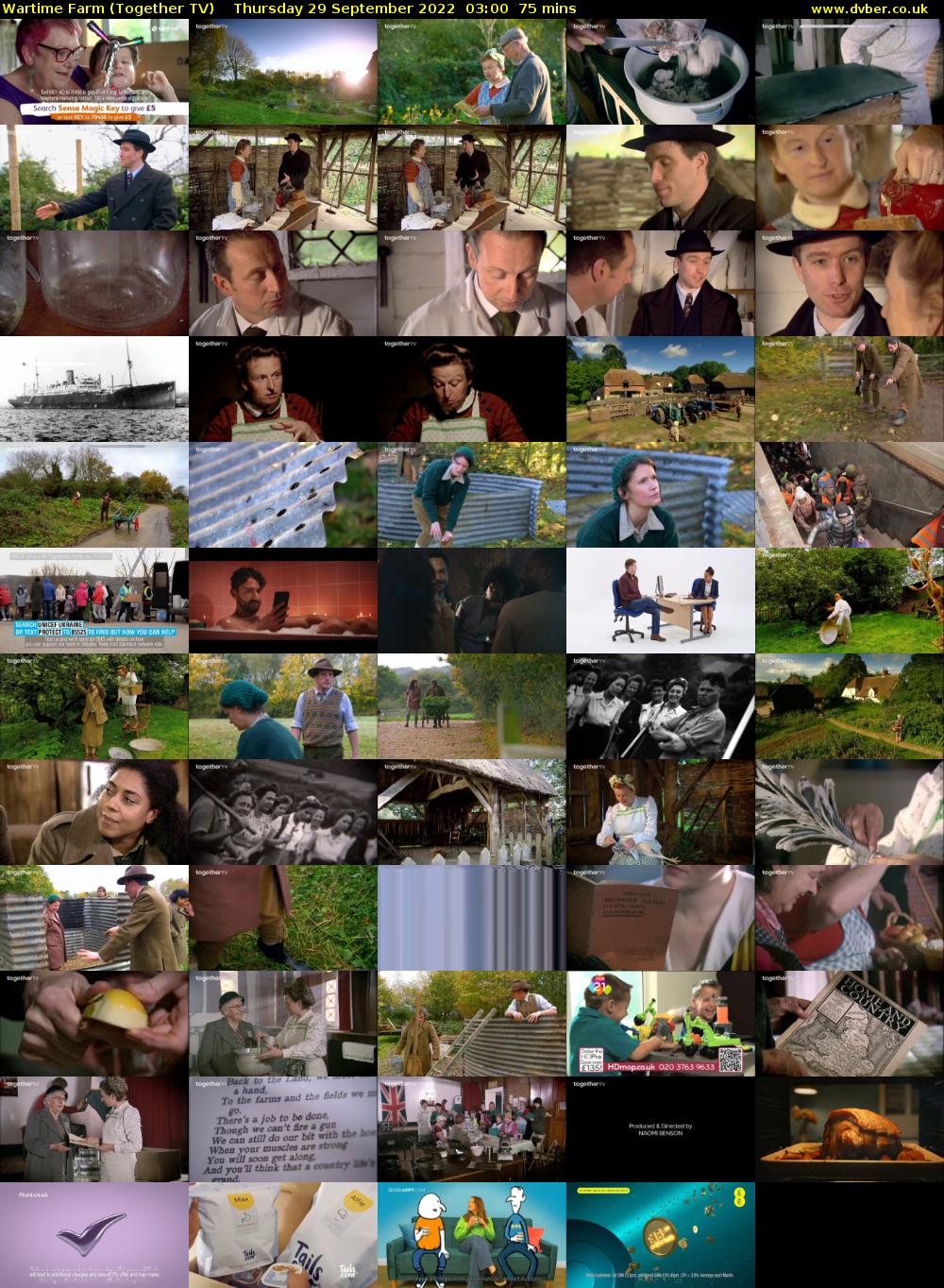 Wartime Farm (Together TV) Thursday 29 September 2022 03:00 - 04:15