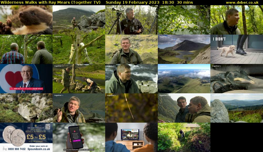 Wilderness Walks with Ray Mears (Together TV) Sunday 19 February 2023 18:30 - 19:00