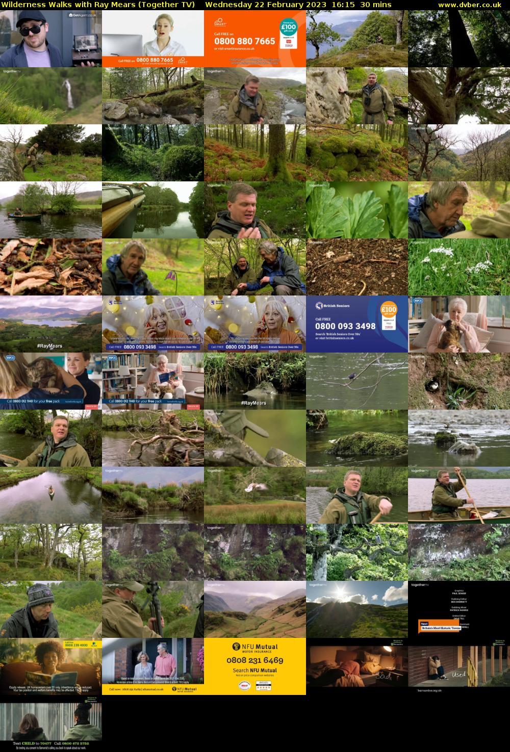Wilderness Walks with Ray Mears (Together TV) Wednesday 22 February 2023 16:15 - 16:45